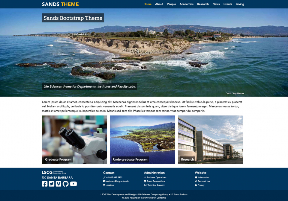 Sands Bootstrap Theme
